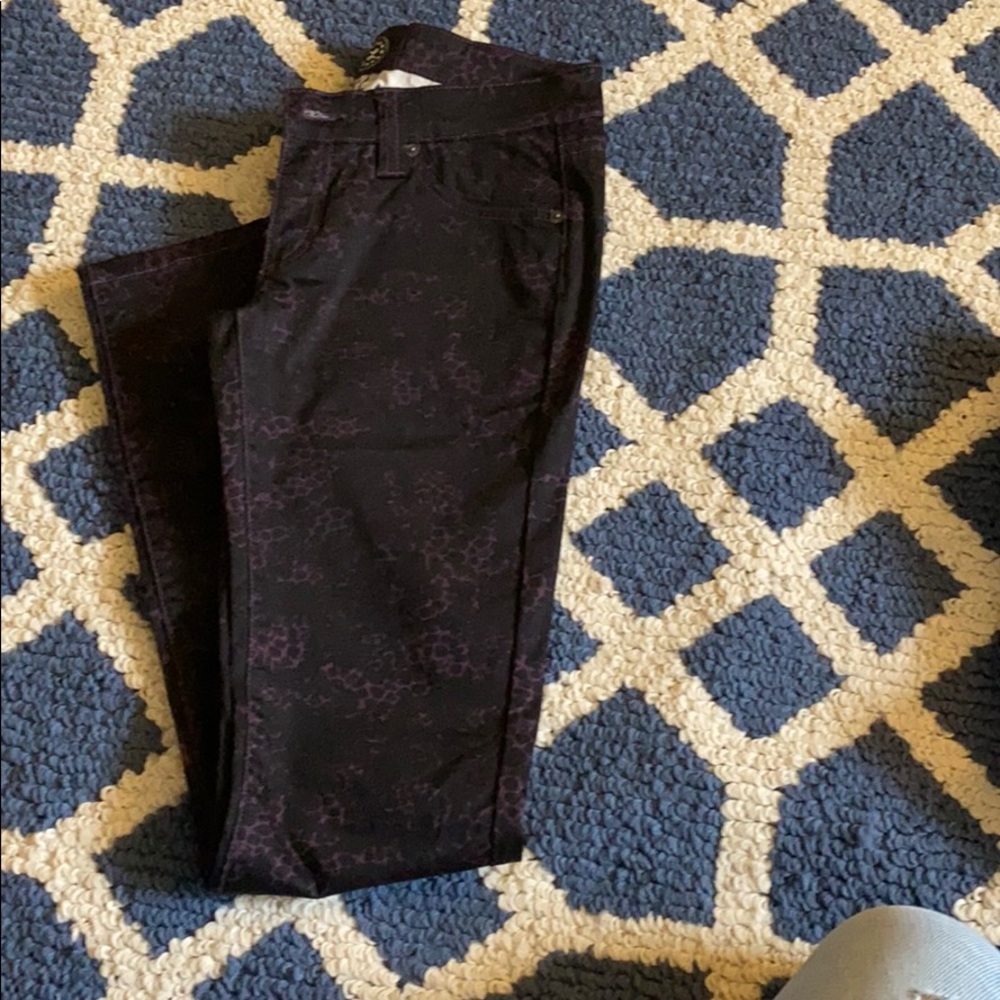 Purple black jeans